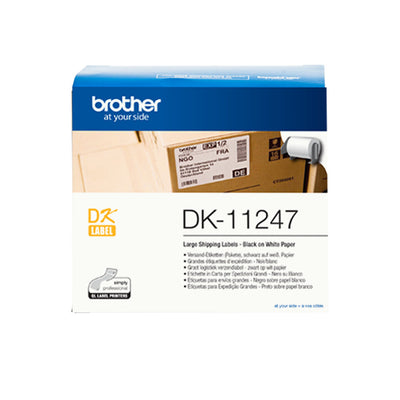 Brother DK-11247 etikett-tejp Svart på vitt