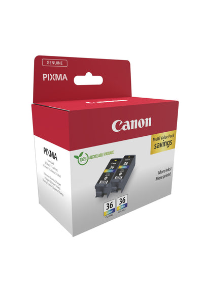 Canon 1511B025 bläckpatroner 2 styck Original Svart, Cyan, Magenta, Gul