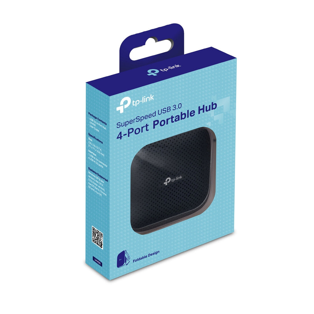 TP-Link UH400 gränssnittshubbar USB 3.2 Gen 1 (3.1 Gen 1) Type-A 5000 Mbit/s Svart