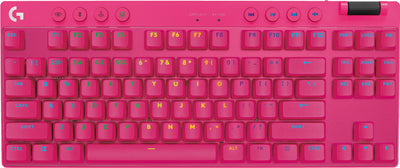 Logitech G PRO X TKL tangentbord Spela Trådlös RF + Bluetooth QWERTY Amerikanskt internationellt Magenta