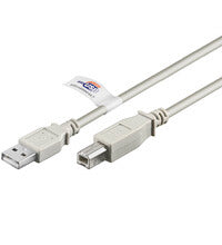 Goobay USB AB 300 HiSpeedCert 2.0 3m USB-kablar USB A USB B Grå