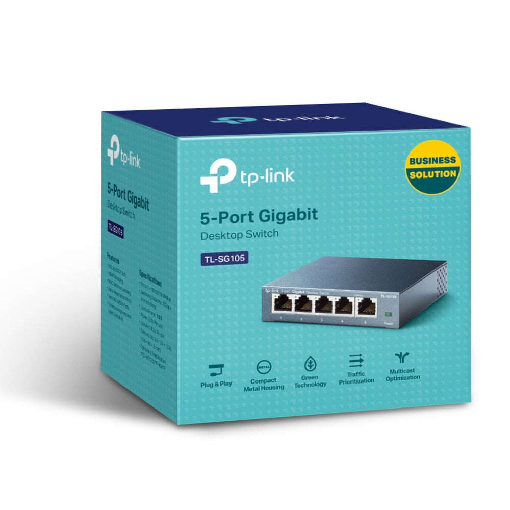 TP-Link TL-SG105 nätverksswitchar Ohanterad L2 Gigabit Ethernet (10/100/1000) Svart