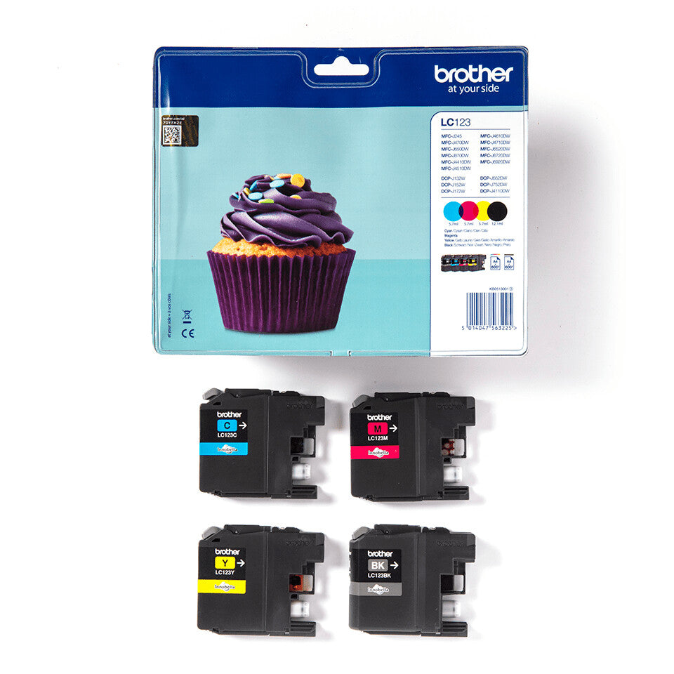 Brother LC123VALBPDR bläckpatroner 1 styck Original Svart, Cyan, Magenta, Gul