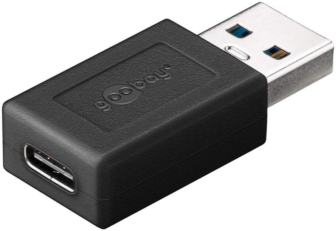 Goobay 45400 kabelomvandlare (hane/hona) USB C USB A Svart