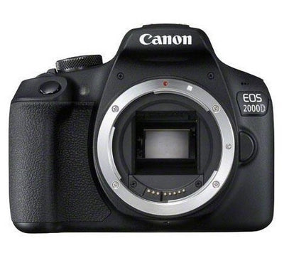 Canon EOS 2000D + EF-S 18-55mm f/3.5-5.6 III SLR-kamerauppsättning 24,1 MP CMOS 6000 x 4000 pixlar Svart