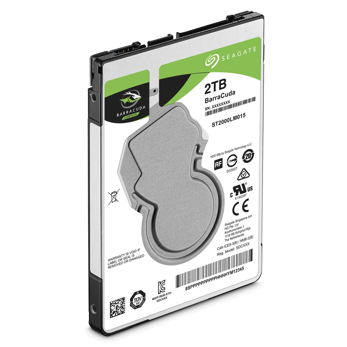 Seagate Barracuda 2.5" interna hårddiskar 2 TB 5400 RPM 128 MB 2.5" Serial ATA III