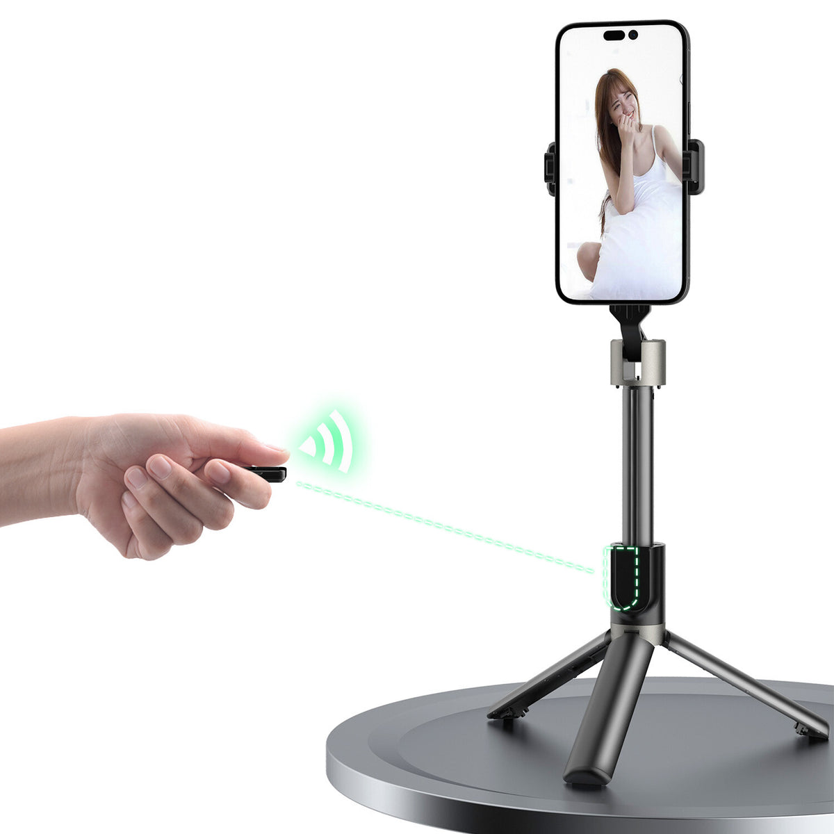 DUDAO F18 Selfie Stick Black Passiv hållare Mobiltelefon / smartphone Svart