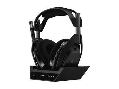 Logitech G Astro A50 Gen 5 – Trådlöst Gamingheadset med LIGHTSPEED + Bluetooth, PLAYSYNC, 24-bit ljud (Svart)