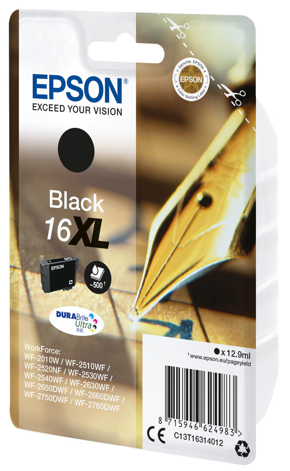 Epson Pen and crossword Enpack svart 16XL DURABrite Ultra-bläck