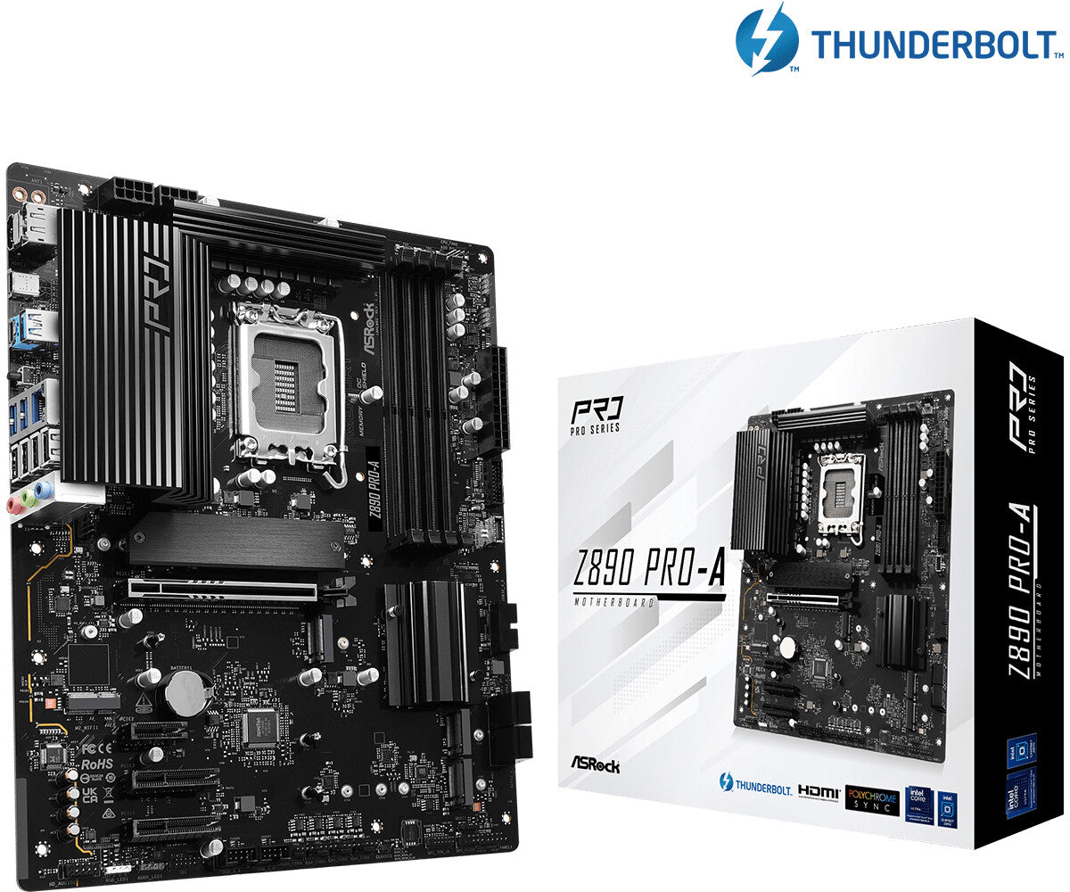 Asrock Z890 Pro-A Intel Z890 LGA 1851 (Socket V1) ATX