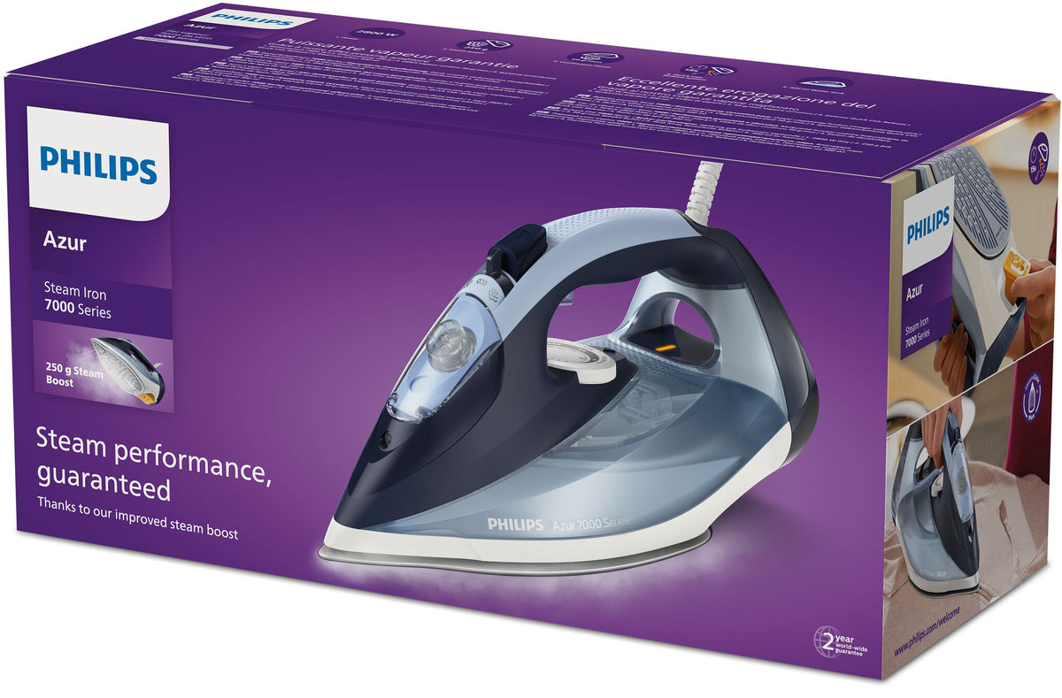 Philips 7000 series DST7020/20 HV Ångstrykjärn lourosblå/bomullsblå
