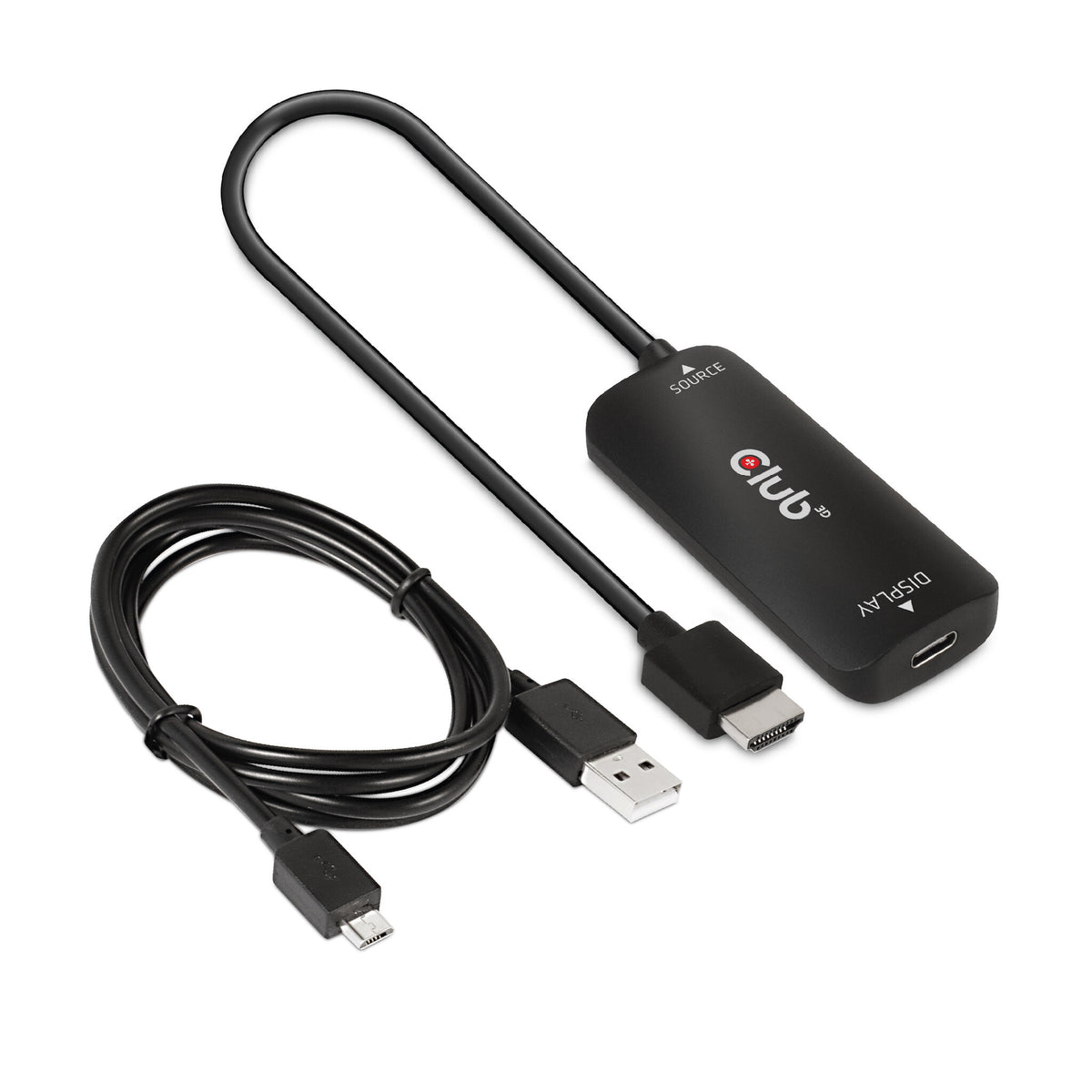 CLUB3D CAC-1336 videokabeladapter 1 m HDMI + USB USB Type-C Svart