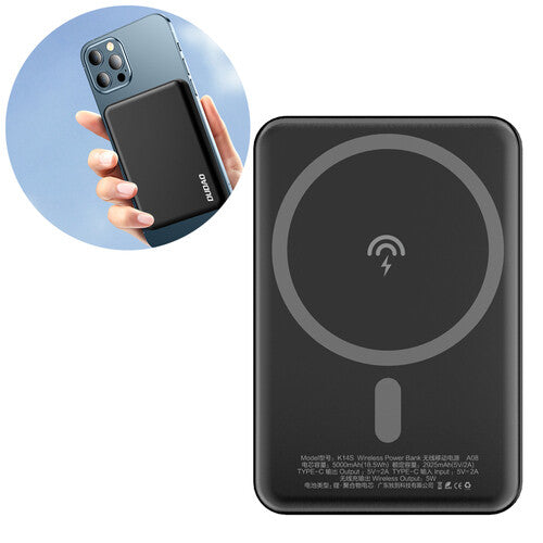 DUDAO wireless powerbank MagSafe 5000mAh black K14S Trådlös laddning Svart