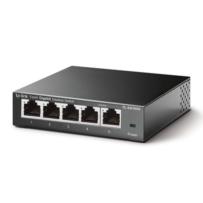 TP-Link TL-SG105S nätverksswitchar Ohanterad Gigabit Ethernet (10/100/1000) Svart