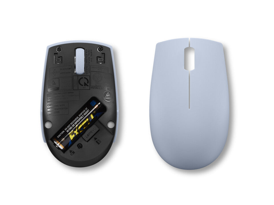 Lenovo 300 Wireless Compact Maus Kabellos Optisch Blau 3 Tasten 1000 dpi datormöss Kontor Ambidextrous RF Trådlös Optisk