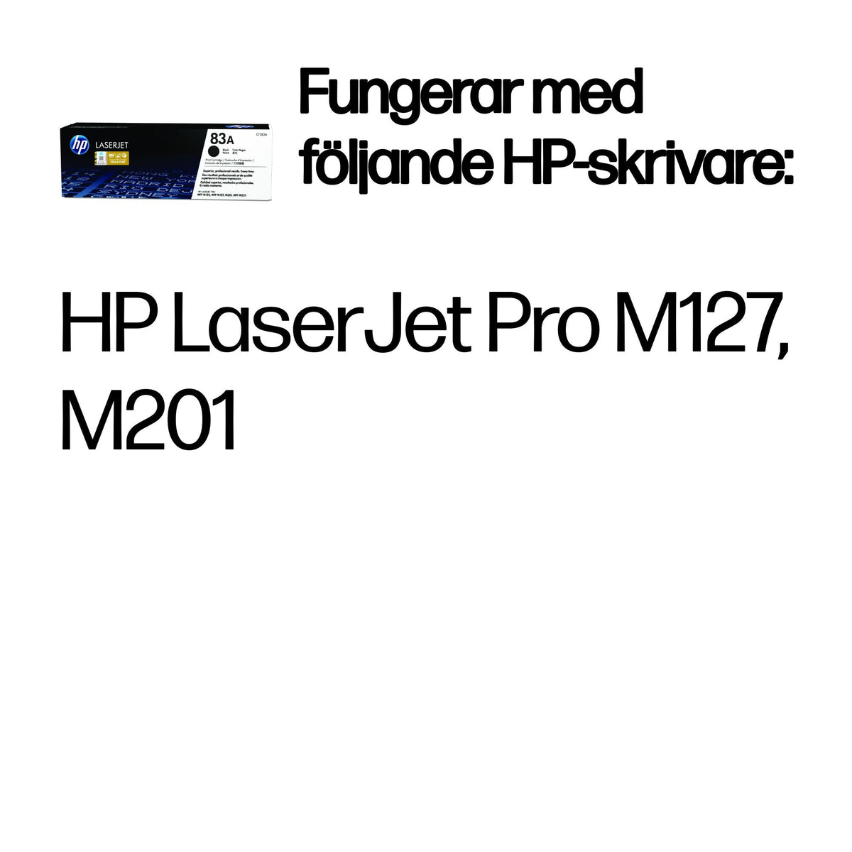 HP 83A svart LaserJet-tonerkassett, original
