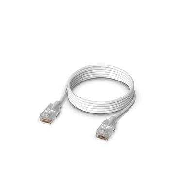 Ubiquiti UACC-Cable-Patch-EL-1M-W nätverkskablar Translucent, Vit Cat6