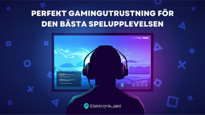 Bild av perfekt gamingutrustning för den bästa spelupplevelsen, inklusive skärmar och kontroller, från elektronikjakt. Blogg, gaming, gamingutrustning, beställ online