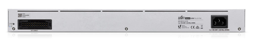 Ubiquiti UniFi Pro 24-Port PoE hanterad L2/L3 Gigabit Ethernet (10/100/1000) Strömförsörjning via Ethernet (PoE) stöd 1U Silver