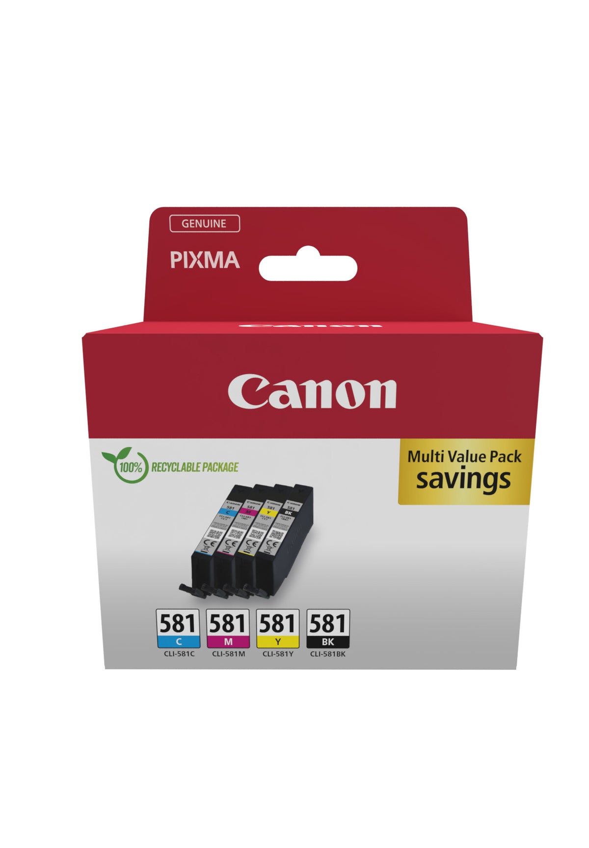 Canon 2103C007 bläckpatroner 4 styck Original Svart, Cyan, Magenta, Gul
