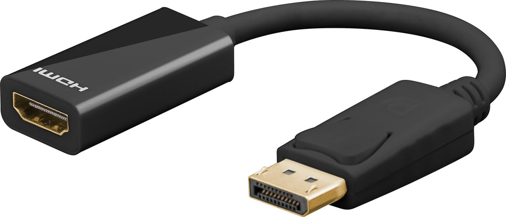 Goobay DisplayPort/HDMI 0,1 m HDMI Typ A (standard) Svart