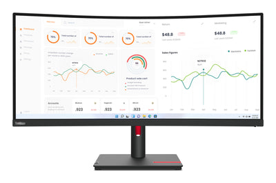 Lenovo ThinkVision T34w-30 LED display 86,4 cm (34") 3440 x 1440 pixlar Wide Quad HD Svart