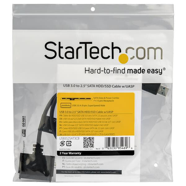 StarTech.com SATA till USB-kabel med UASP