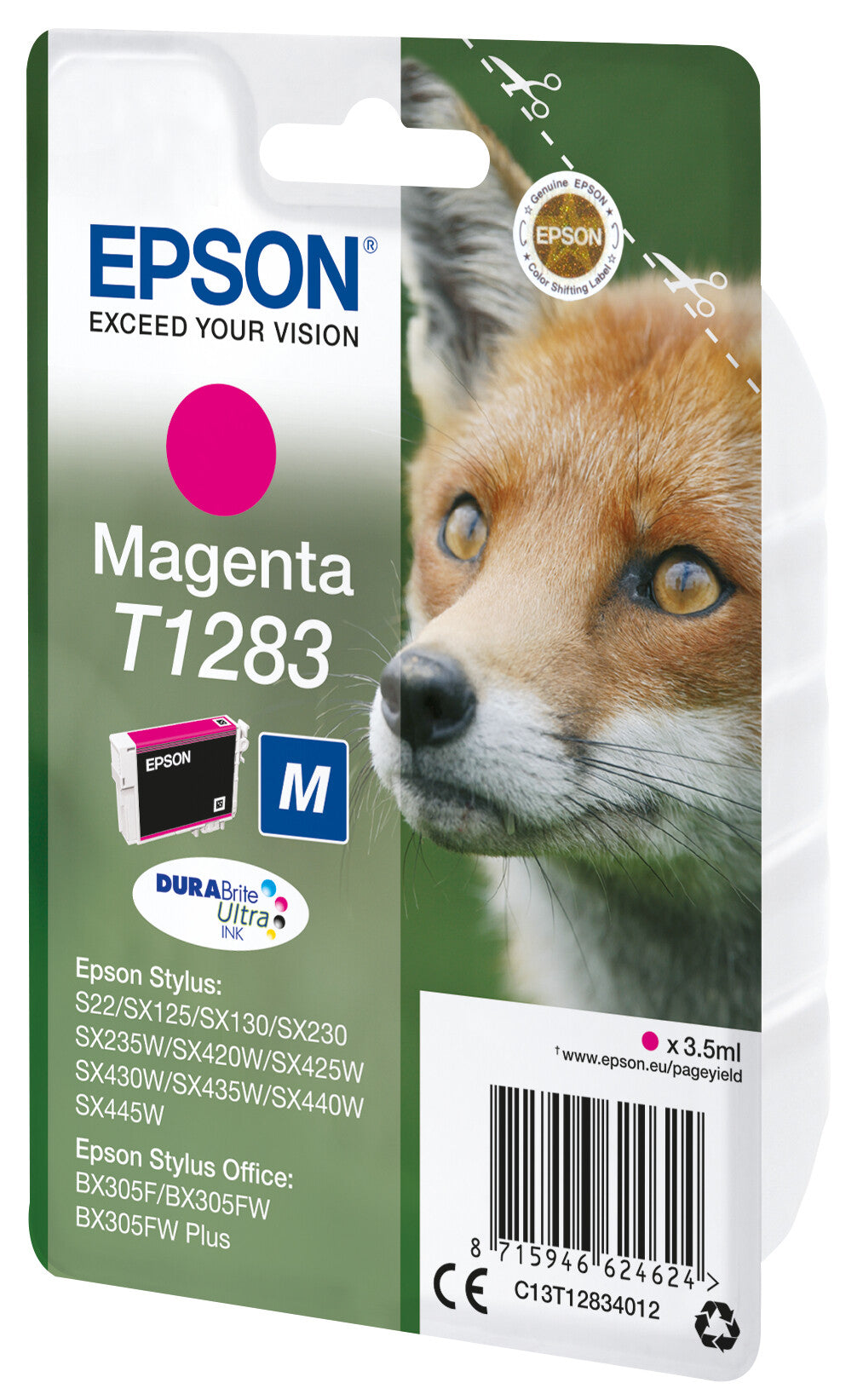 Epson Fox Enpack magenta T1283 DURABrite Ultra-bläck