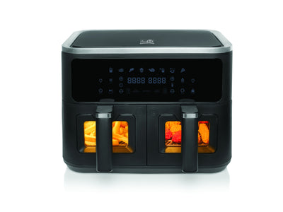 Fritel SnackTastic 8480 DUO Dubbel 9 l Fristående 2400 W Varmluftsfritös Svart