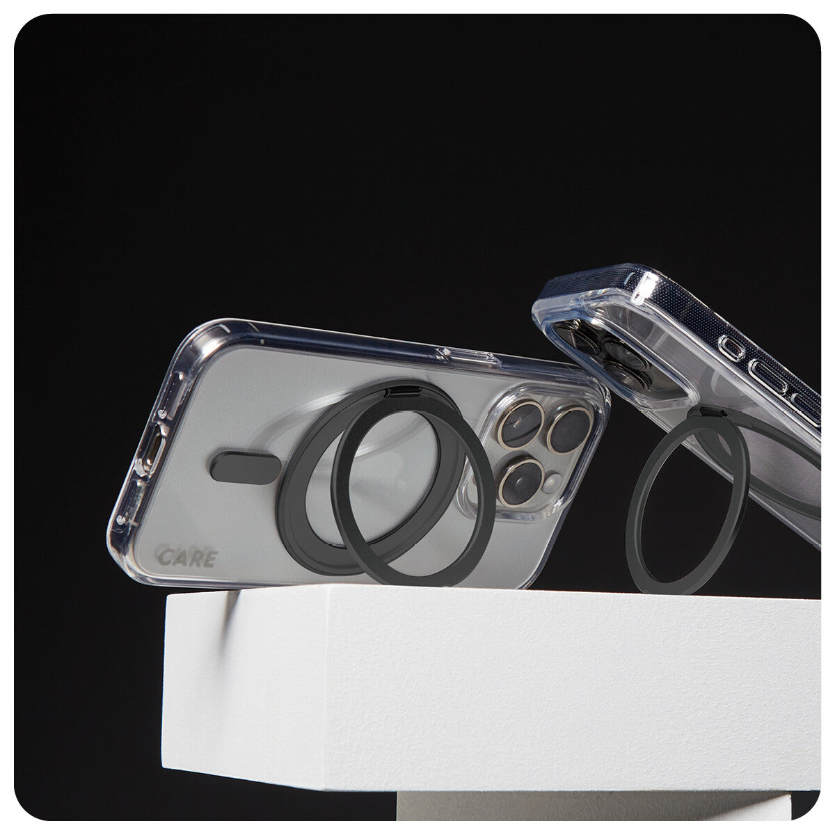 PanzerGlass CARE by PG BLK Kick/MagS iPhone16 6.7 mobiltelefonfodral Omslag Transparent