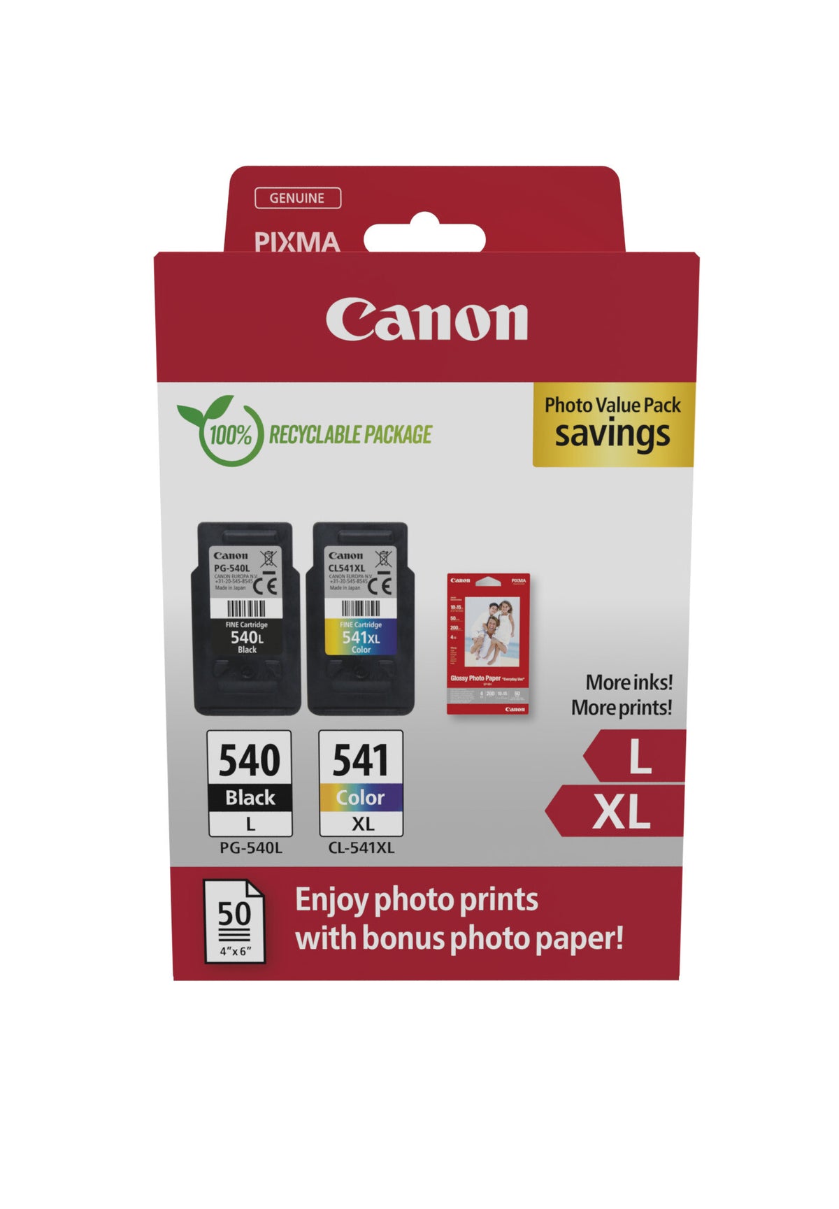 Canon 5224B012 bläckpatroner 2 styck Original Svart, Cyan, Magenta, Gul