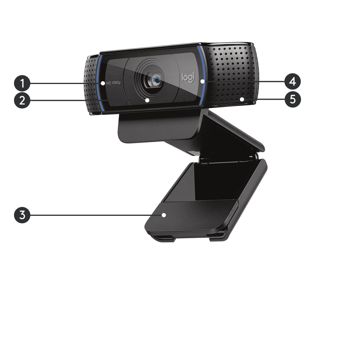 Logitech 960-001055 webbkameror 3 MP 1920 x 1080 pixlar USB 2.0 Svart