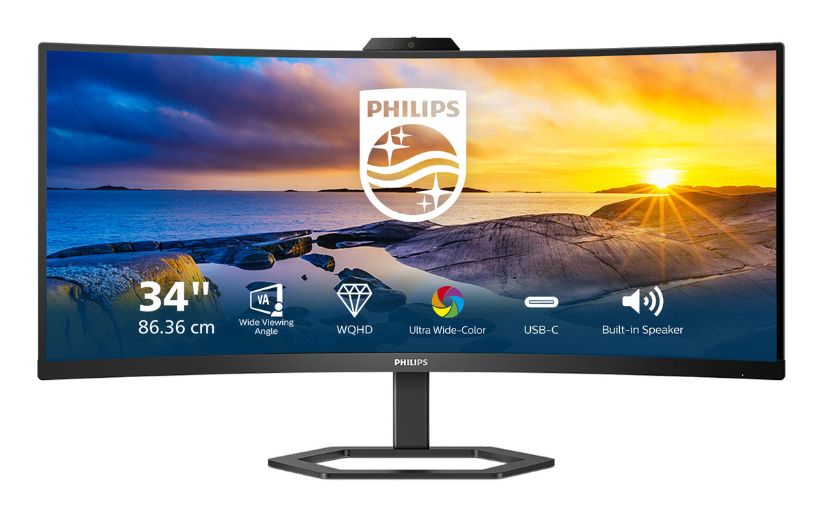 Philips 5000 series 34E1C5600HE/00 LED display 86,4 cm (34") 3440 x 1440 pixlar 4K Ultra HD Svart