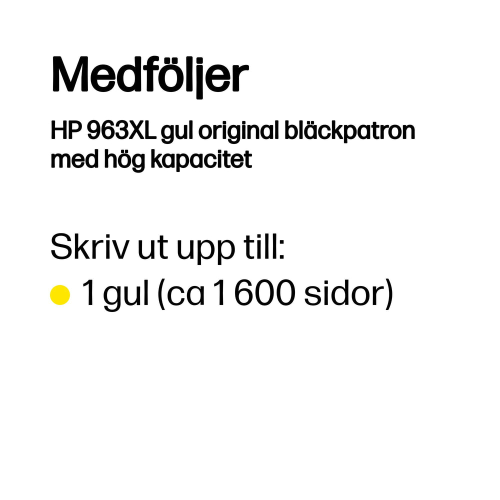 HP 963XL gul original bläckpatron med hög kapacitet