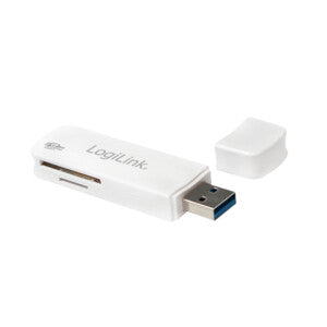 LogiLink CR0034A kortläsare USB 3.2 Gen 1 (3.1 Gen 1) Vit