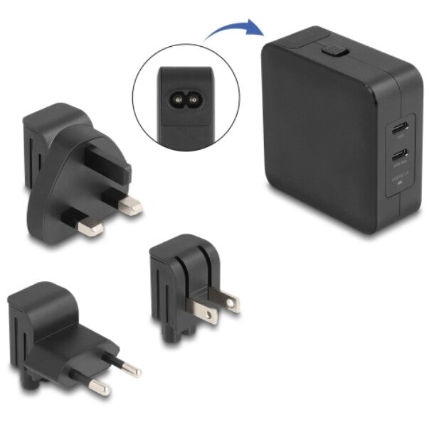 DeLOCK 41443 mobilladdare Universal Svart AC inomhus