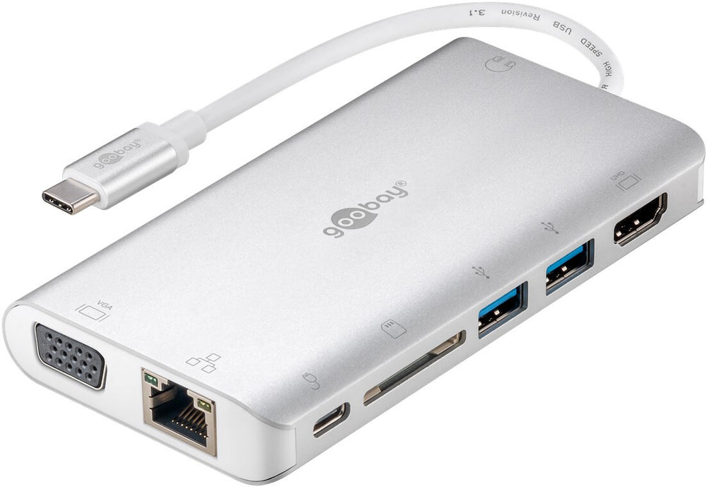 Goobay 49850 gränssnittshubbar USB Type-C 5000 Mbit/s Silver