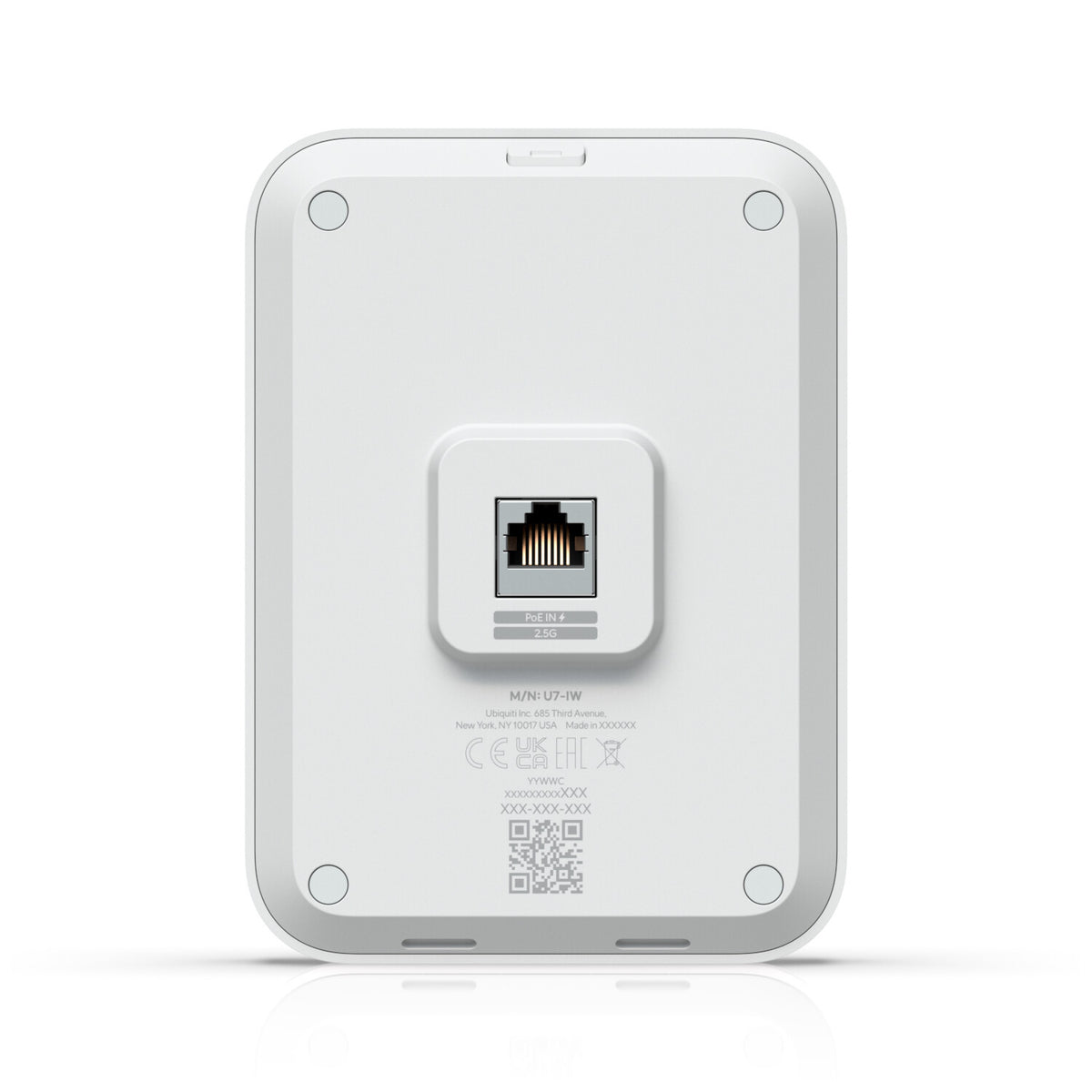 Ubiquiti U7 In-Wall 4300 Mbit/s Vit Strömförsörjning via Ethernet (PoE) stöd