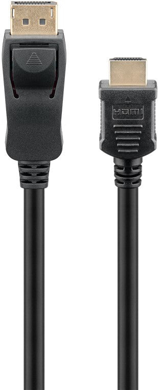 Goobay 64836 videokabeladapter 2 m DisplayPort HDMI Typ A (standard) Svart