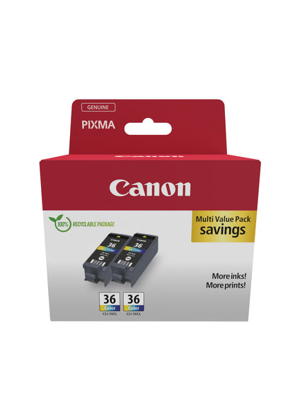 Canon 1511B025 bläckpatroner 2 styck Original Svart, Cyan, Magenta, Gul