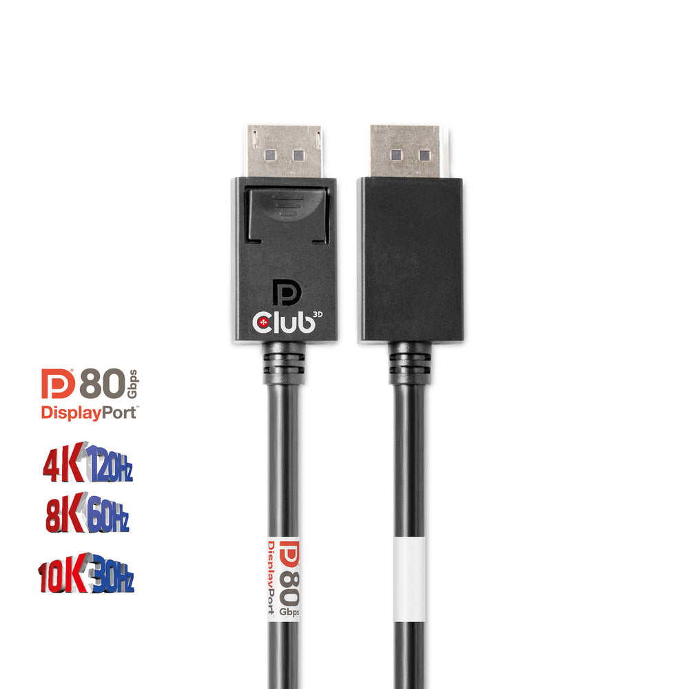 CLUB3D CAC-1091 DisplayPort-kabel 1,2 m Svart