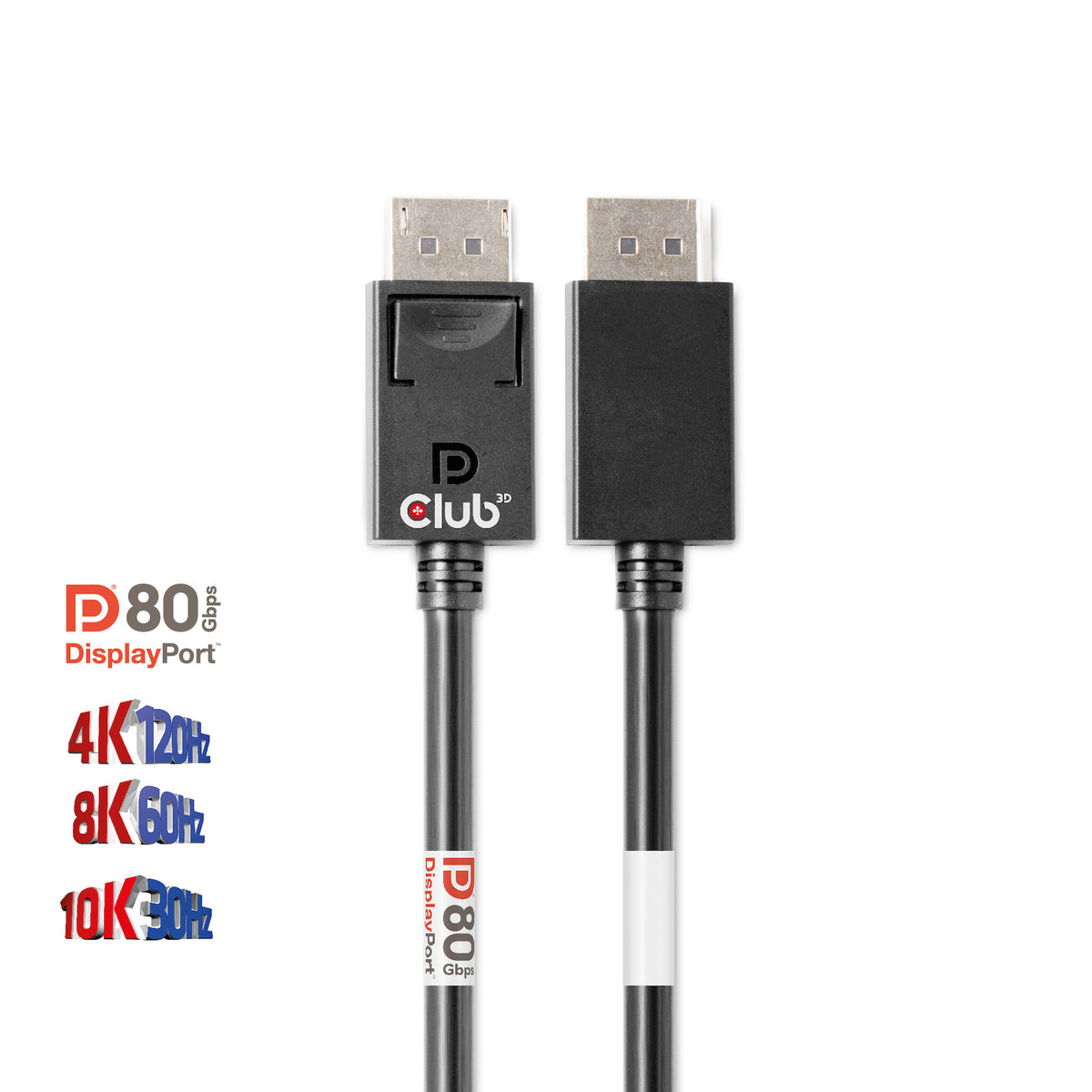 CLUB3D CAC-1091 DisplayPort-kabel 1,2 m Svart