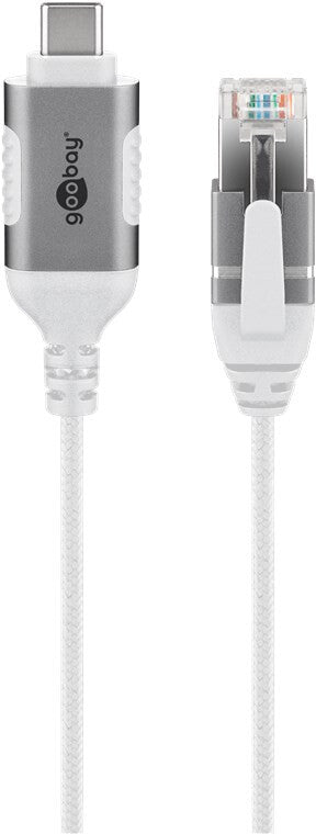 Goobay 74388 kabelomvandlare (hane/hona) USB 3.1 type A RJ45 Vit