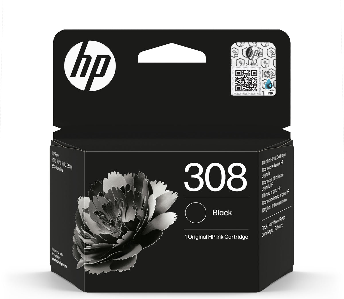 HP 308 svart originalbläckpatron EU