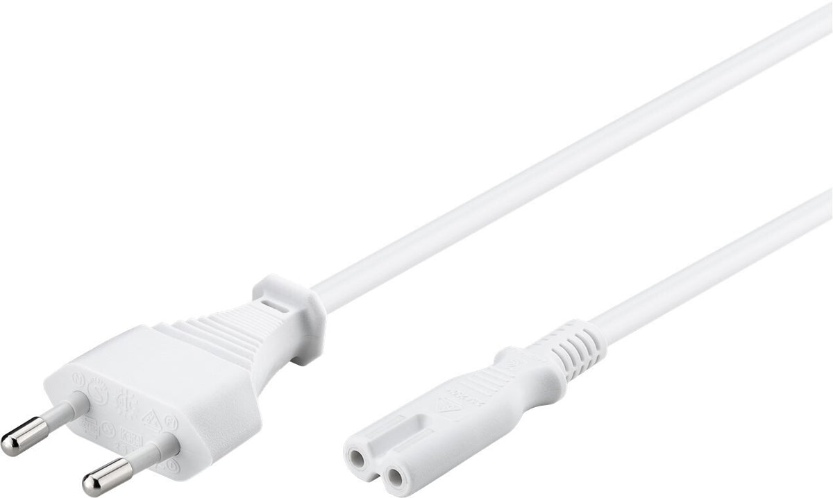 Goobay 51326 strömkablar Vit 1,5 m Strömkontakt typ C C7 coupler