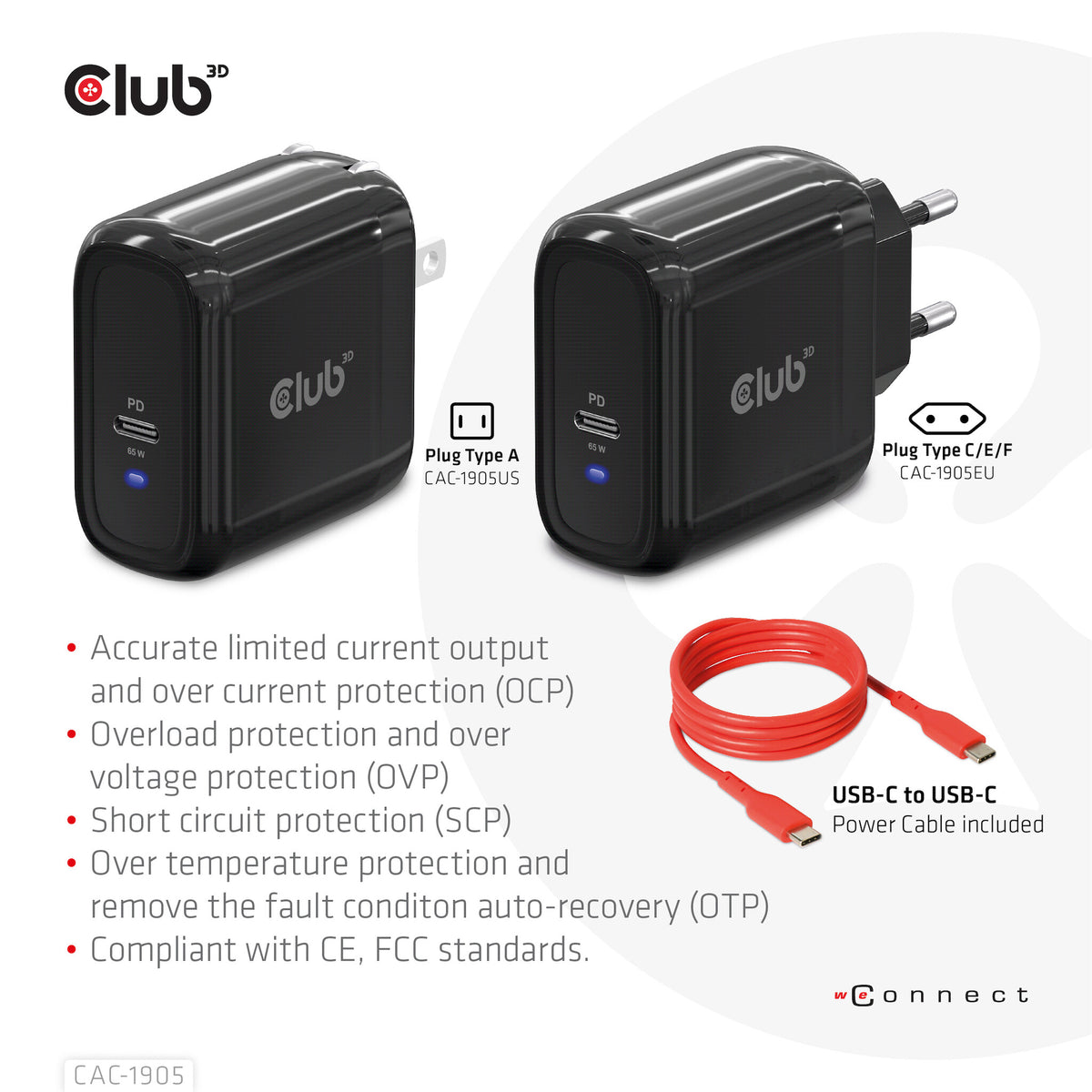CLUB3D CAC-1905EU mobilladdare