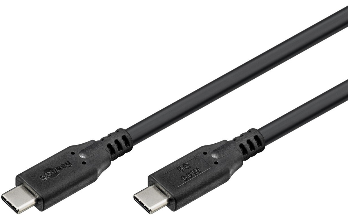 Goobay 74698 USB-kablar USB 3.2 Gen 1 (3.1 Gen 1) 0,5 m USB C Svart