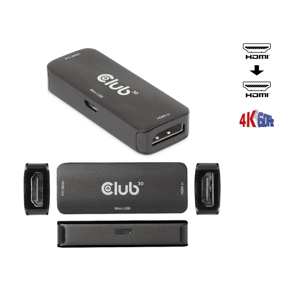 CLUB3D HDMI Active 4K60Hz Repeater F/F