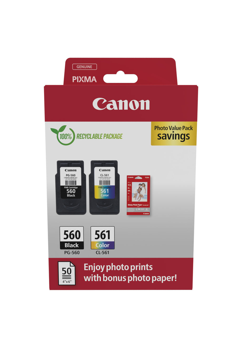 Canon 3713C008 bläckpatroner 2 styck Original Svart, Cyan, Magenta, Gul