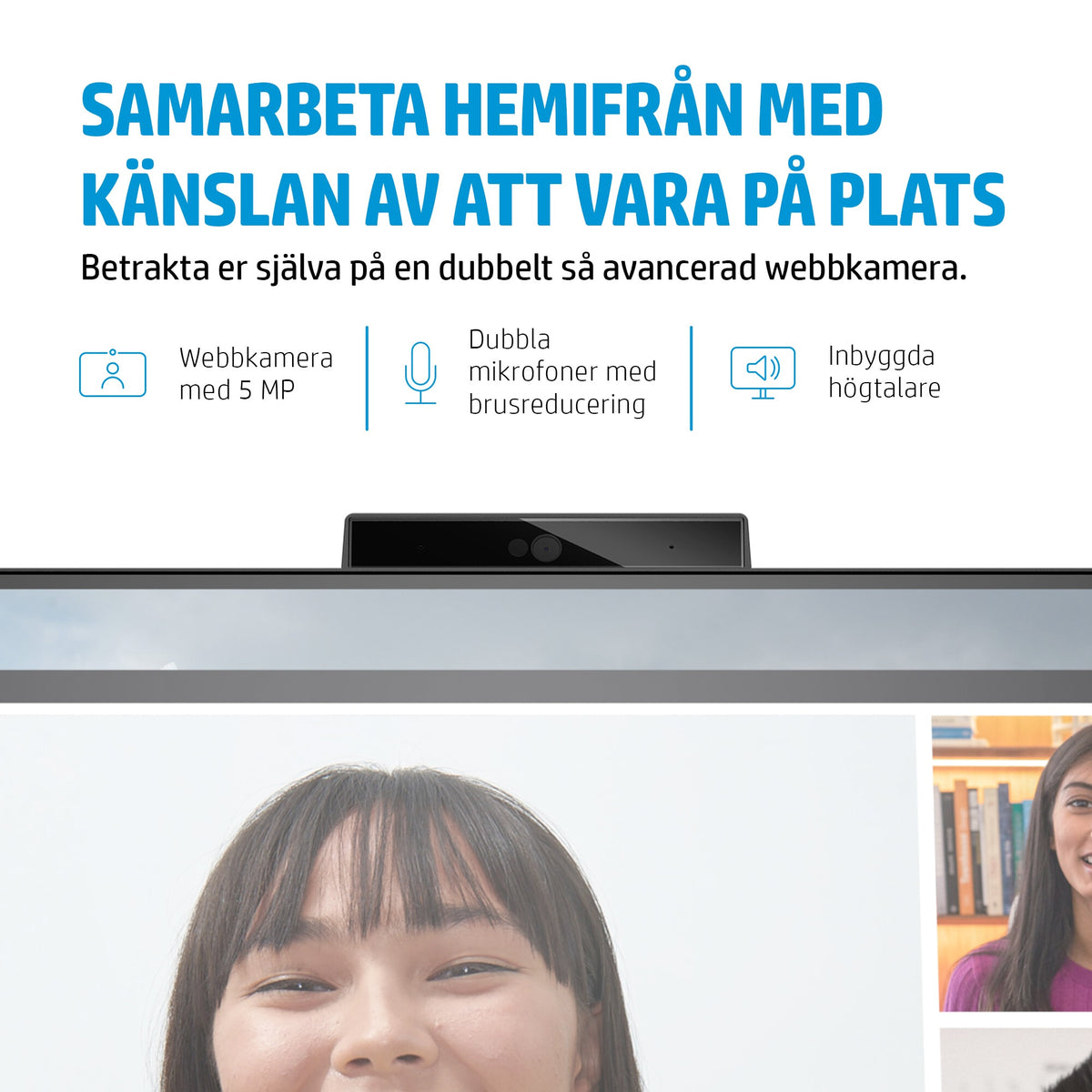 HP E-Series E27mG4 QHD USB-C-bildskärm för konferenssamtal